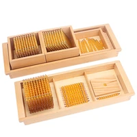 Montessori Math Educational Toys Gold Beads Material Symbols With Trays Kids 5 Years Teaching Toys Students Learning Arithmetic 1