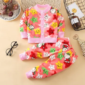 

Baby Girl Clothing Sets Fashion Long Sleeve Print Sweater + Pants 2PCS 1 2 3 Years Kids Girls Winter Clothes Fashion Outfits