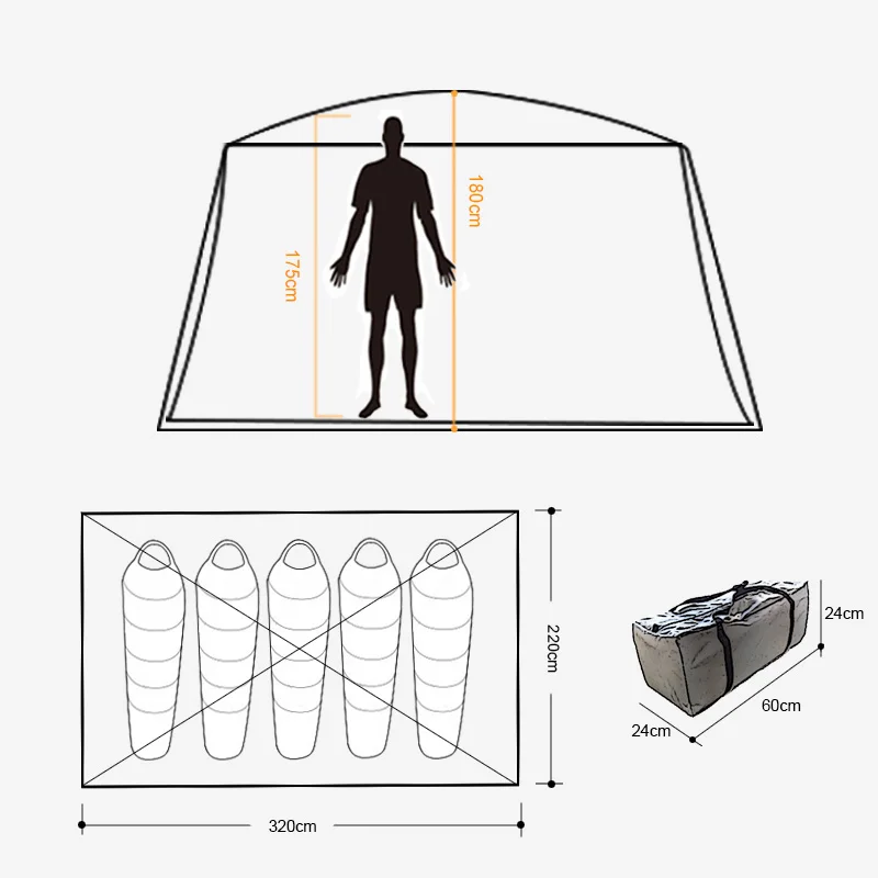 Large Family Two Bedrooms Camping Tent For 4 6 Person jonjoin Large Family Two Bedrooms Camping Tent For 4 6 Person jonjoin