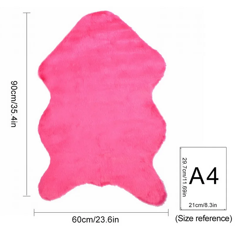 1pc Soft Imitation Wool Sofa Cushion Rug Non-Slip Whole Sheepskin Bay Window Living Room Bedroom Blanket Carpet Cushion M/L