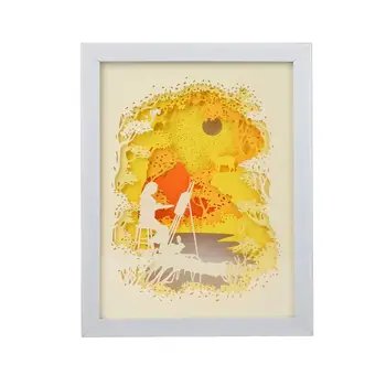 

Shadow Paper-Cut Light Box Creative Cartoon Gift Table Lamp Cartoon Decoration 3D Bedside Led Light Frame