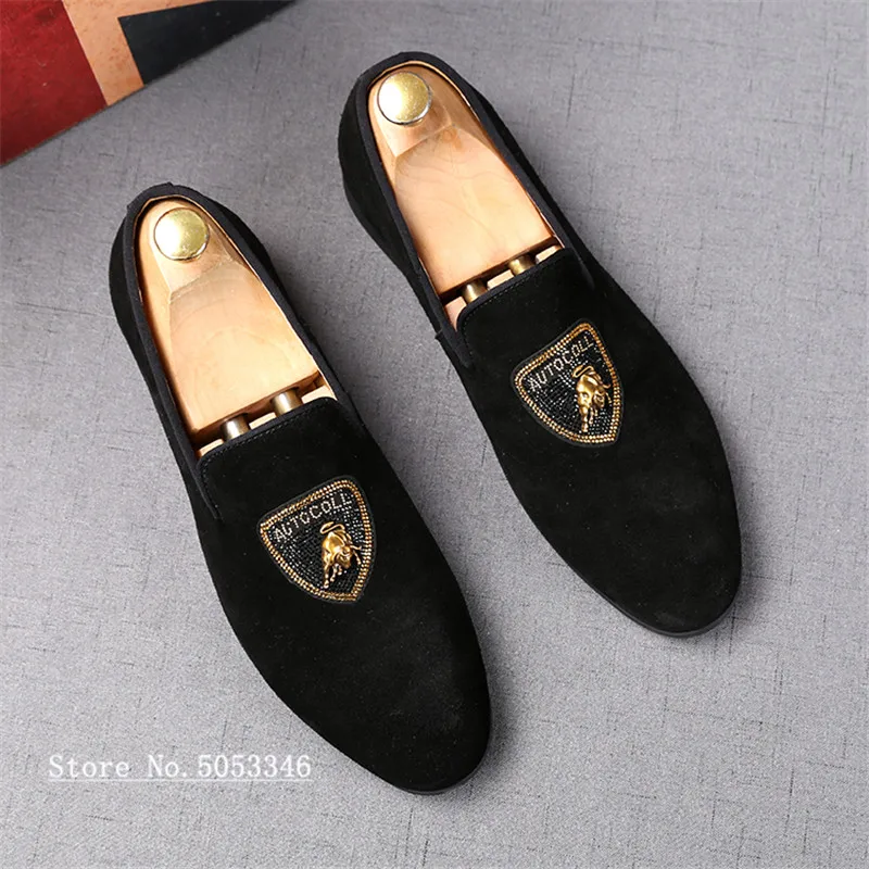 Promotion 2021 Spring Men Velvet Loafers Party Wedding Shoes Europe Style Black Brown Gray Slippers Driving Moccasins | Обувь