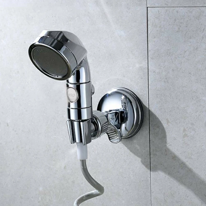 

Universal Shower Holder Suction Cup Adjustable Wall Mount Shower Rail Head Holder Bracket Stable Rotation Bathroom Supplies