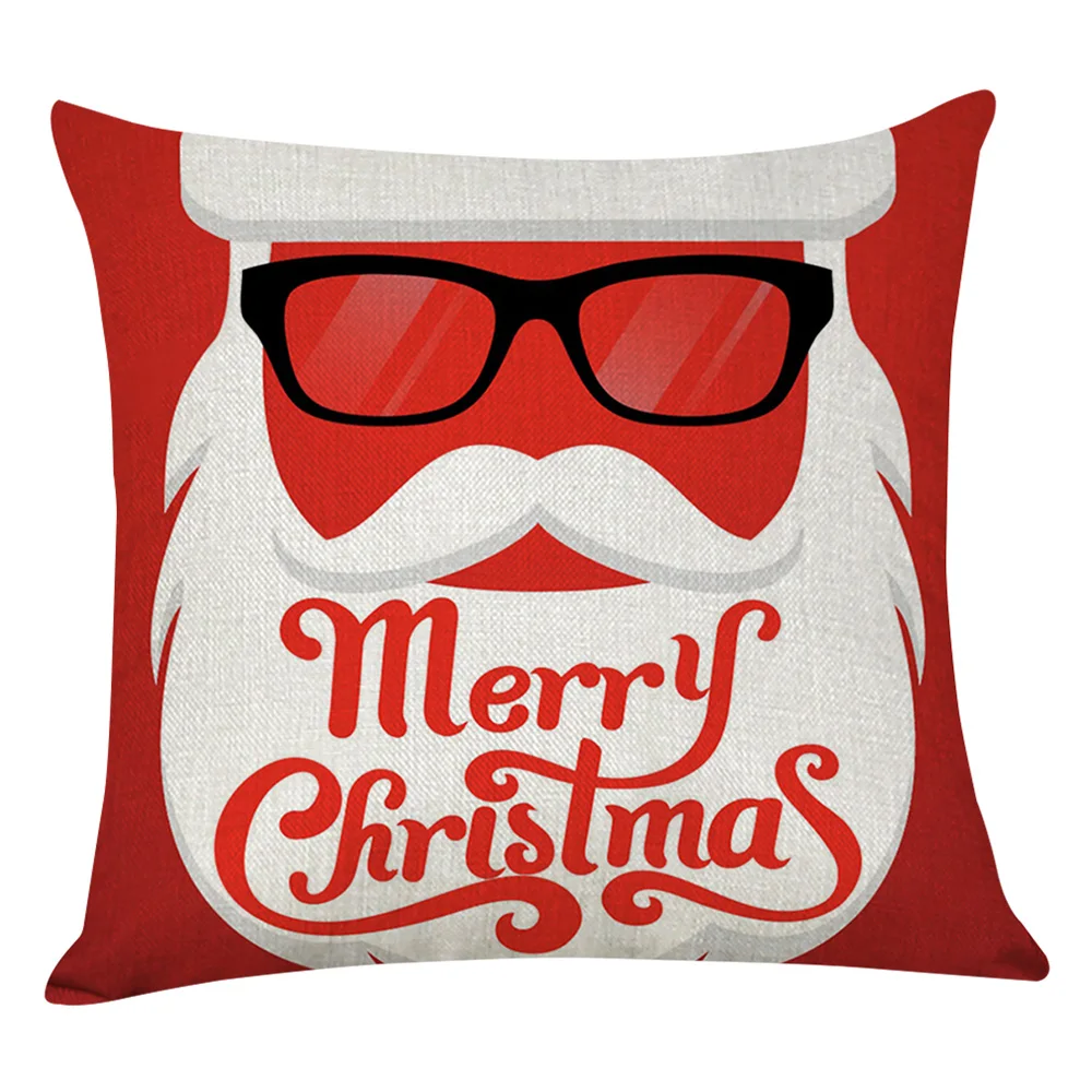 Letter Pillow Cover Room For Home Textile Bedrooms Sofa Pillowcase Cotton Linen Christmas Decoration Square 45x45cm