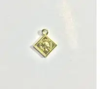 gold Eruifa, 20 шт., 9 мм, квадратная Красивая монета,, ожерелье, серьги, браслет, ювелирные изделия, сделай сам, ручная работа, 3 цвета - Окраска металла: gold