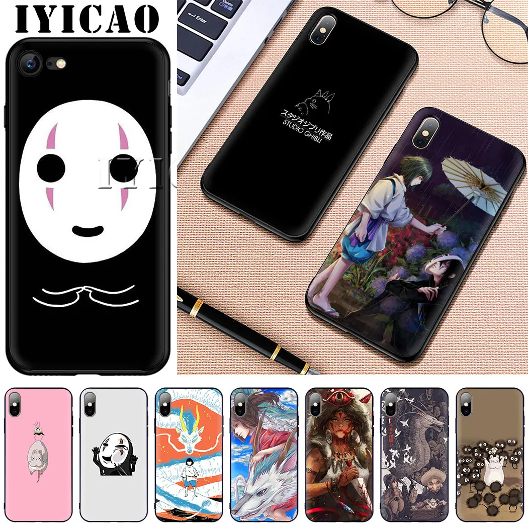 IYICAO Studio Ghibli Аниме Мягкий силиконовый чехол для iPhone 5 5S SE 10 X XS XR Max 6 6s 7 8 Plus 11 pro max |