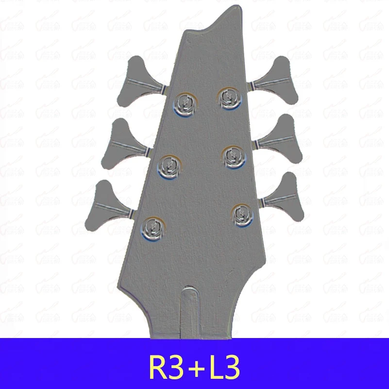 4/5/6 Струны для электрической бас-гитары Колки тюнеры черный сделано в германии - Цвет: R3 and L3 One Set