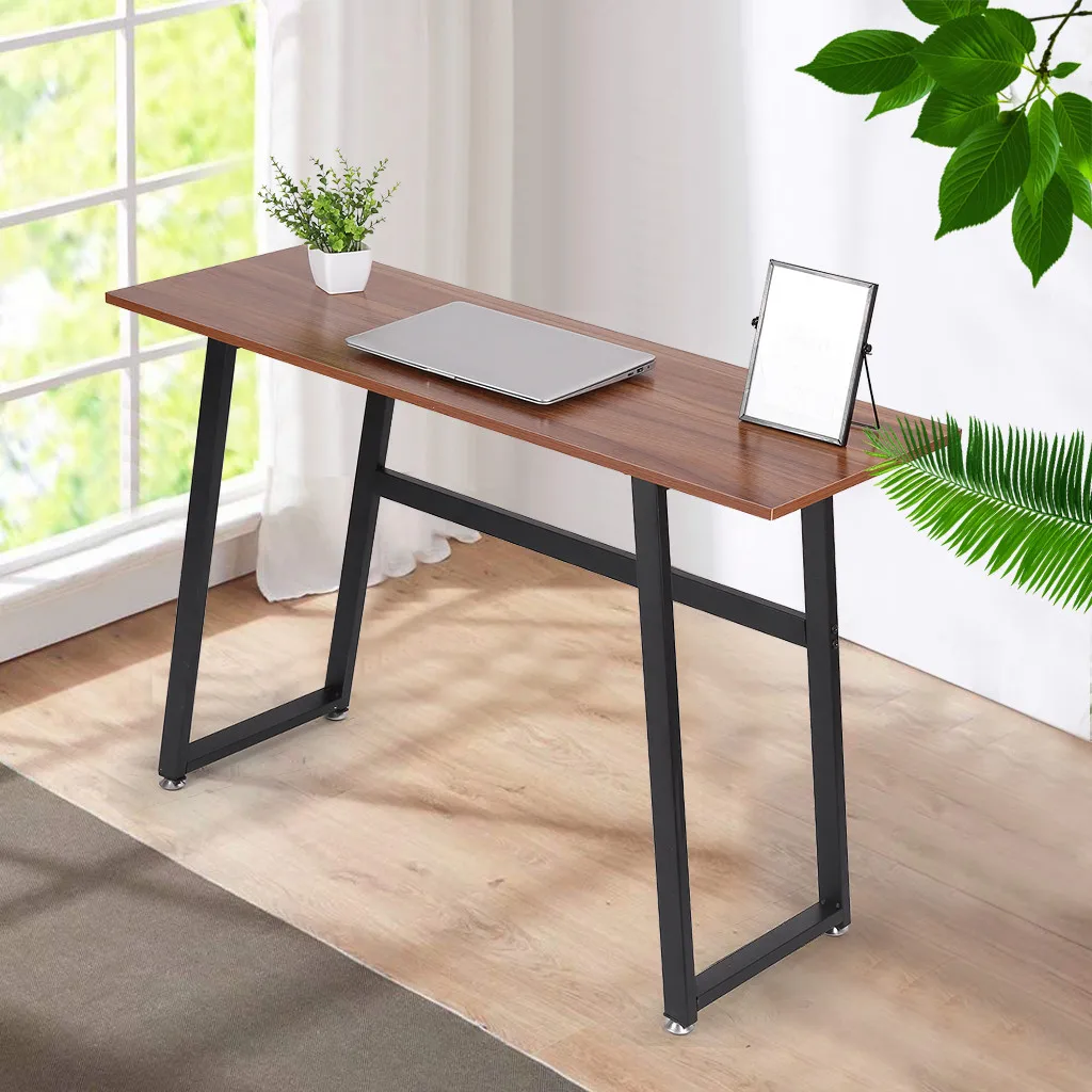 

Modern Computer Desk Wood And Metal Writing Desk Home Office Study Table