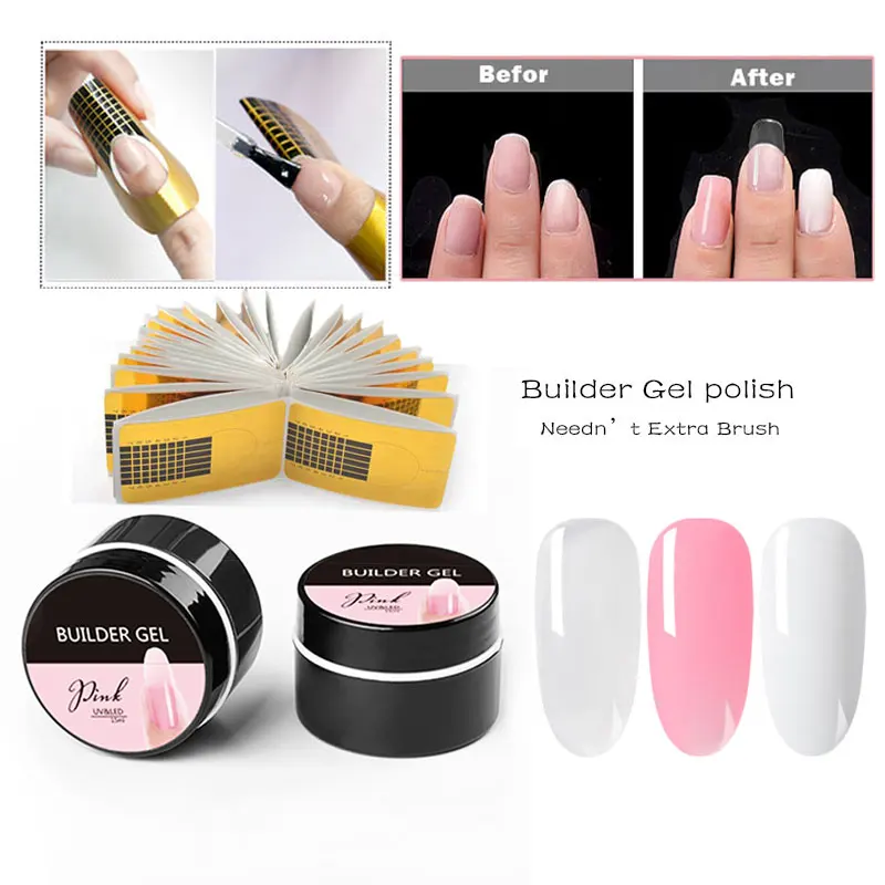 Beateal набор густых гелевых ногтей для наращивания ногтей, розовый 15 мл, УФ светодиодный гель-покрытие для ногтей, Розовый камуфляж