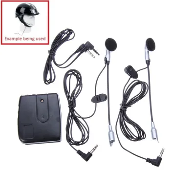 

2 way Motorbike Motorcycle Helmet Intercom Headset Communication System Interphone Intercomunicador Earphone MP3 Input