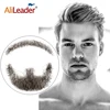 Alileader Top Selling Fake Beard Hand Made 100 percent Real Hair Swiss Lace Comfortable Invisible Remy Hair Mustache For Men ► Photo 1/6