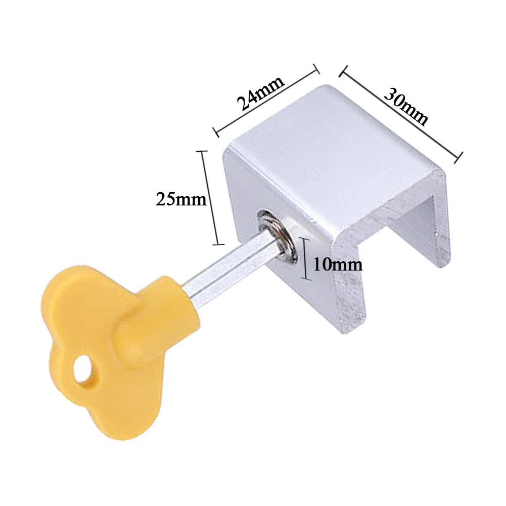 Alloy Sliding Door Window Bolts Locking Catch Push Lock Home Patio Security