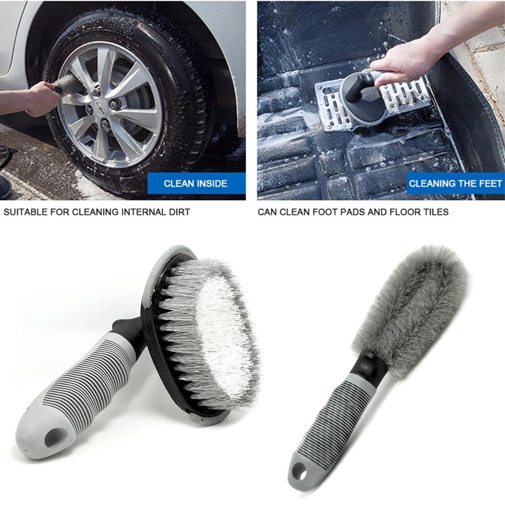 Car Wheel Wash Wheel Brush Car Tire Handle Cleaning Brush Tool Wheel