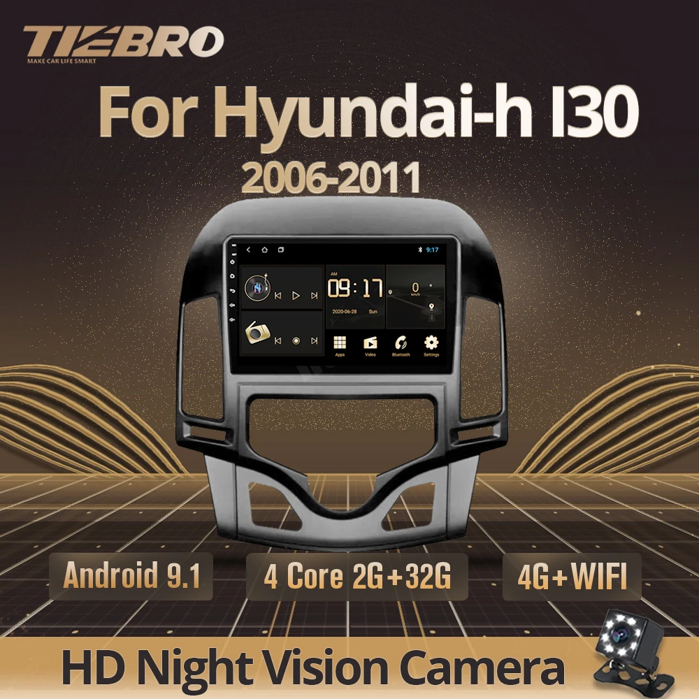 Автомагнитола TIEBRO для Hyundai h I30 автомагнитола 2006 2007 2008 2009 2010 2011 Android 9 0 2 Din