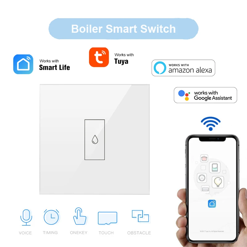 Cusam 20A 4400W Eu Wifi Boiler Interruttore Scaldabagno Tuya Smart Life App Timer Di Controllo Remoto Funziona Con Alexa Google Home Siri