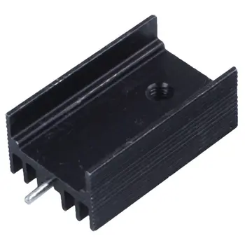 

10 x 25x15x10mm black aluminum radiator cooler for TO-220 transistor