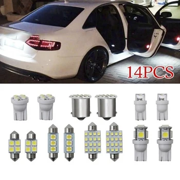 

14PCS hand LED 1157 T10 31 36mm car interior dome change license plate kit white light lamp kit