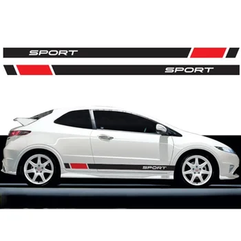 

For 1Set/2pcs FOR Honda racing stripes graphics stickers decals Civic Type