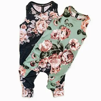 

Newborn Infant Baby Girl Sleeveless Floral Rompers One-Pieces Jumpsuit Playsuit Cotton Sunsuit Kids Girls Outfit Clothes