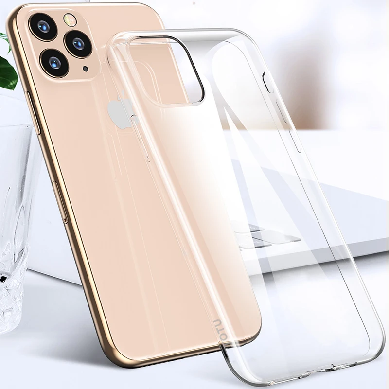 Clear Transparent Case For iPhone 11 Pro Max Slim Soft TPU Cover for 11Pro 5.8inch 6.1inch 6.8inch Coque Funda |