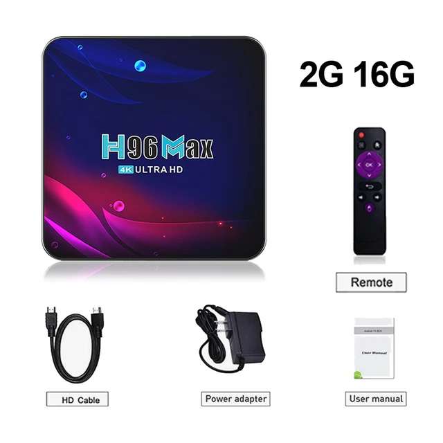 New Smart HD TV Box Android 11 H96 Max RK3318 2.4G 5G Wifi BT 4.0 4GB 32GB 8GB 64GB H96max 8K TV Box Google Play Android 11.0 2G 16G