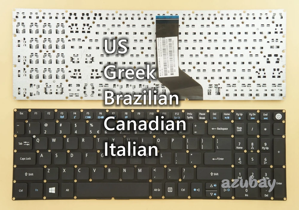 

US Canadian Greek Brazilian Italian Keyboard for Acer TM P2510-G2-M P2510-G2-MG P2510-M P2510-MG P257-M P257-MG P258-M P259-G2-M