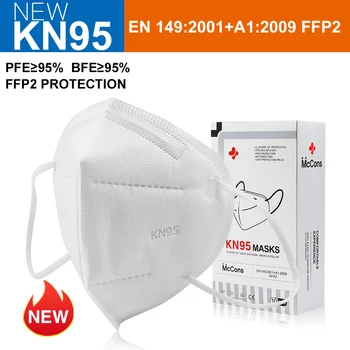 

5/100pcs KN95 Face Masks Adult mascherine Face Mouth Mask Anti Dust Protective Reusable Particulate Respirator 4 ply masks