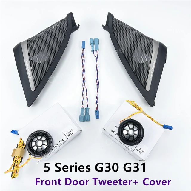 غطاء مكبر صوت الباب الأمامي للسيارة ، لسيارات BMW G30 G38 5 Series ، مجموعة تعديل مكبر الصوت ، ترقية أصلية-2