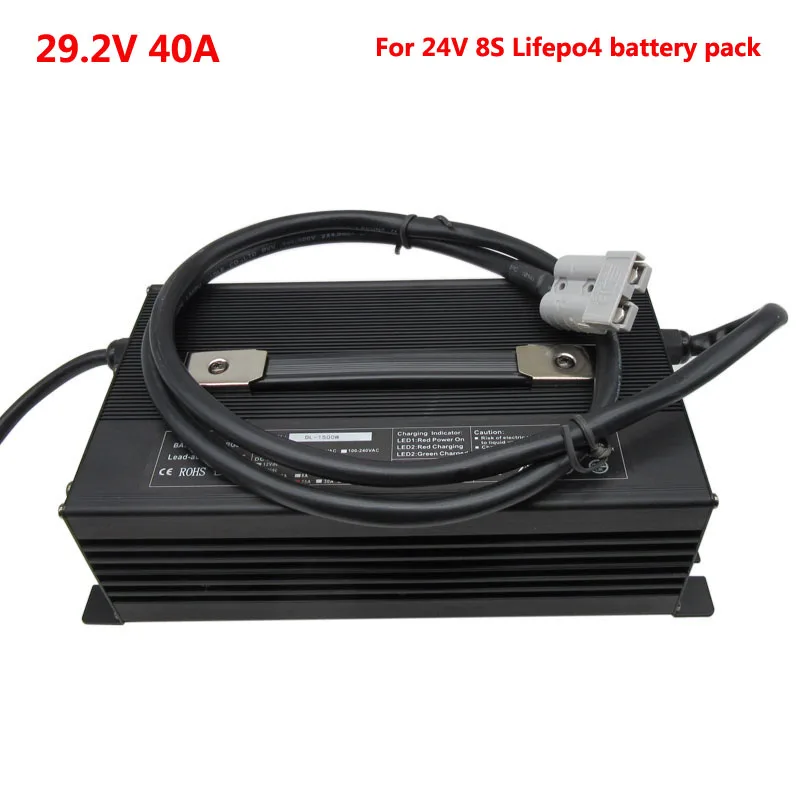 1500W 24 V LiFePO4 Батарея Зарядное устройство 29 2 40A быстро для 8S 100AH 200AH