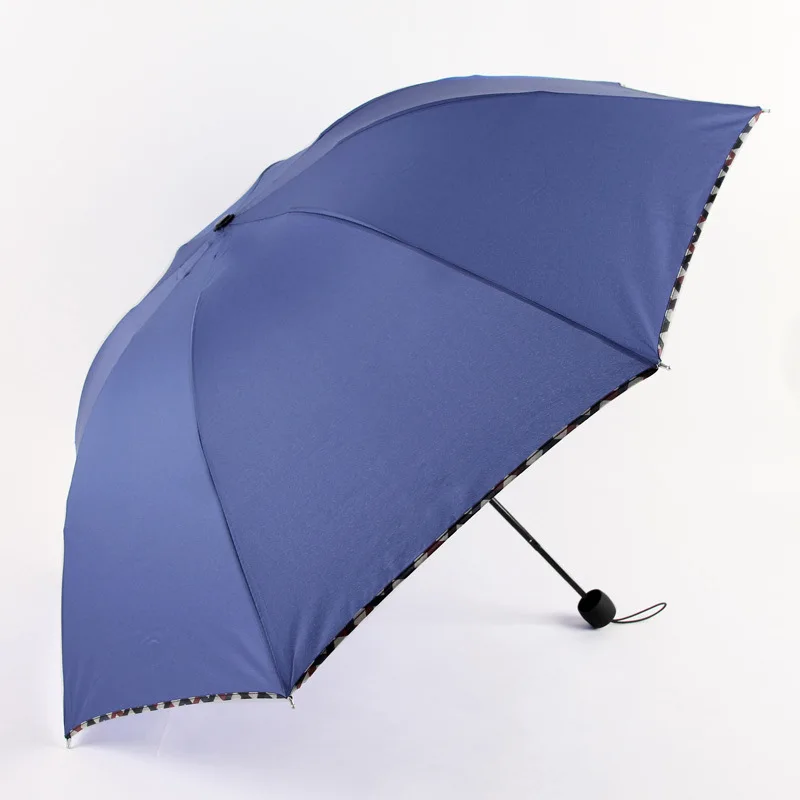 

Aurora Customizable Logo Advertising Umbrella All-Weather Umbrella 1708 Simple 8K Plaid Covered Edge Umbrella Three-fold Umbrell