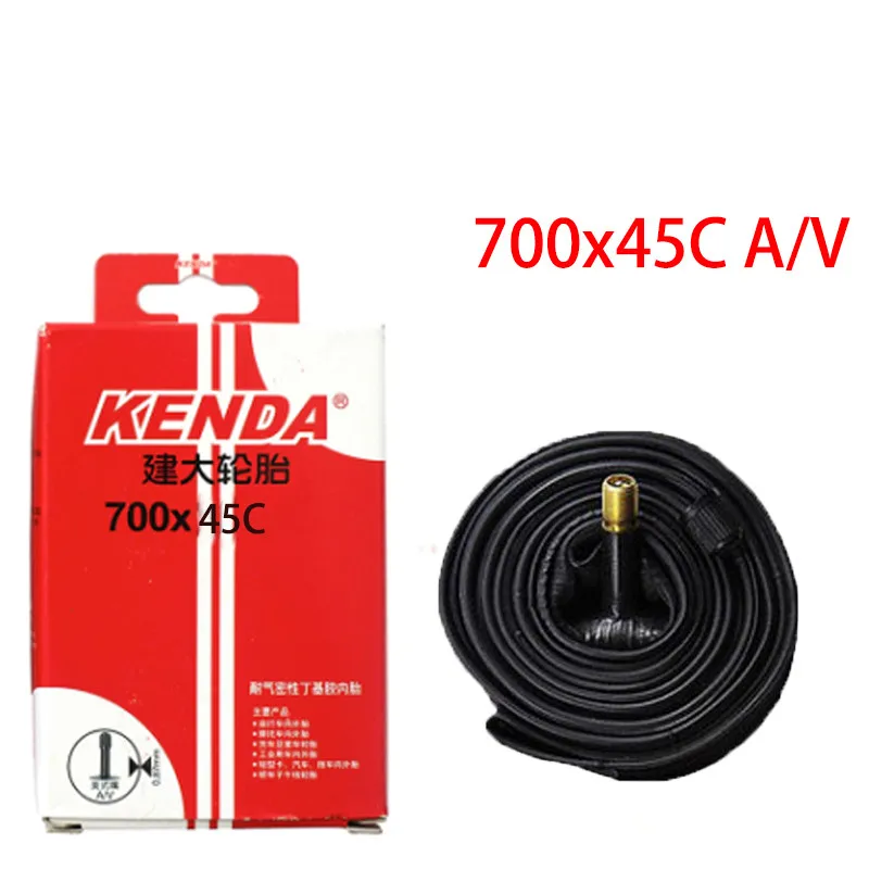 700x45AV 1 пара велосипедная внутренняя трубка 700C 23C 25C 35C 45C Schrader Presta клапан внутренняя труба Roa велосипедные трубы шины - Цвет: 700x45AV