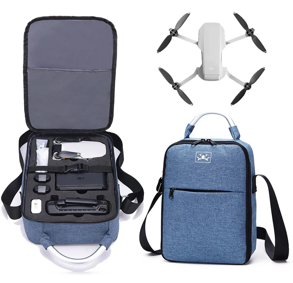 Для DJI Mavic мини-сумка водонепроницаемый чехол Дрон ударопрочный бокс Протектор для хранения пульта дистанционного управления рюкзак ручка чехол синий