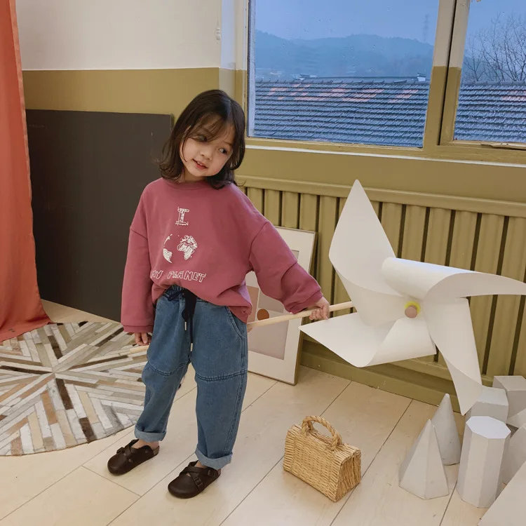 Tckids детская одежда настраиваемые 19 весенние мужские и женские детские сшитые брюки на шнурке с карманом после печати