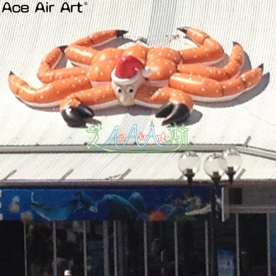 Фото 3 м L Рождественский рекламный воздушный шар Надувной Лобстер модель еды Краб
