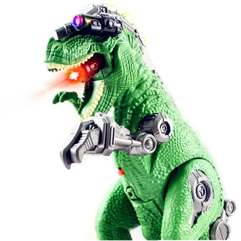 Механический T-Rex динозавр электрическая игрушка Большой ходячий дракон игрушка со звуком светильник P31B