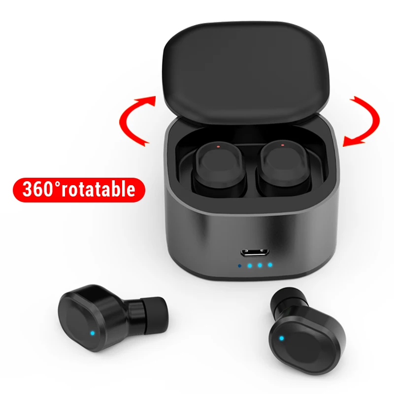 360 поворотные беспроводные наушники, Bluetooth наушники, TWS Bass, стерео гарнитура для Xiaomi Airdots, спортивные наушники для Meizu huawei