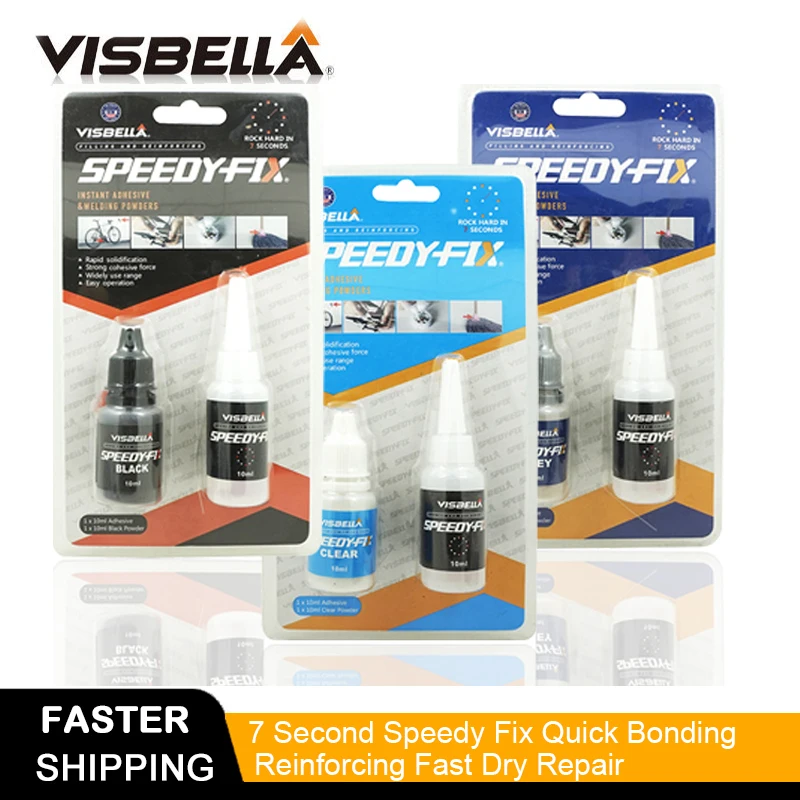 VISBELLA 3 шт . порошок клей 7 секунд Speedy Fix быстрое склеивание армирующий
