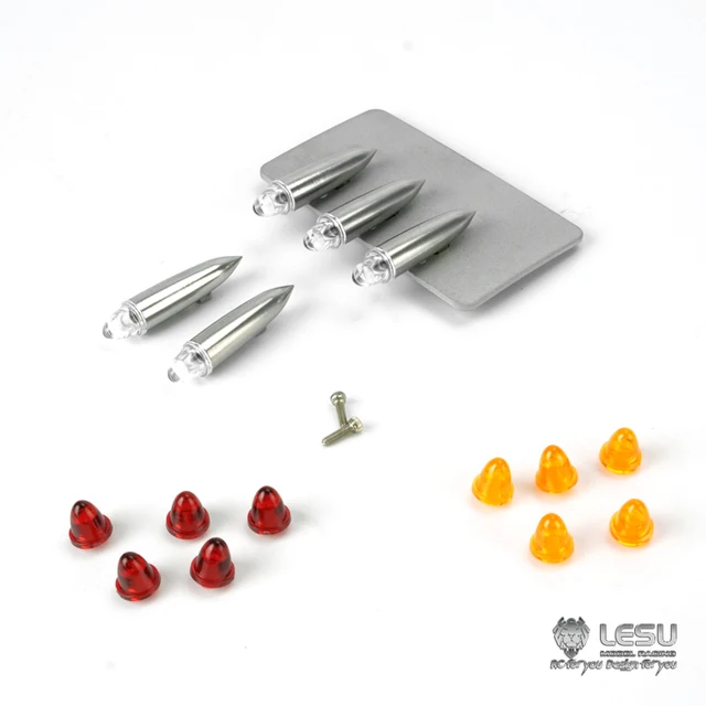Metal LESU 3MM Roof Lamp without LED Light Mount for 1/14 TAMIYA RC Tractor Truck King Hauler Grand Hauler DIY Model 6