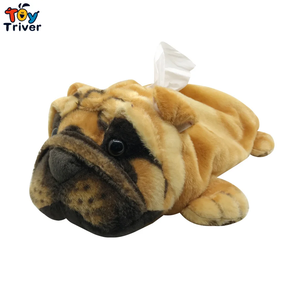 Shar pei искусственная плюшевая игрушка держатель для салфеток коробка магазин