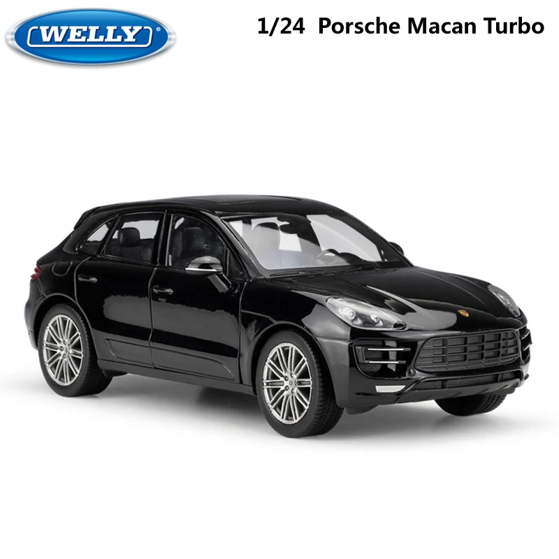 Модель автомобиля WELLY литая в масштабе 1:24 Porsche Macan Turbo SUV высокий симулятор