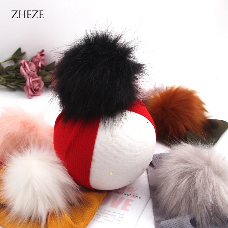 10Pcs New Winter Plush Ball Headband Girls Hot Sale Elastic Bands Kids Warm Ear Solid Turban Headwrap Fashion Hair Accessories