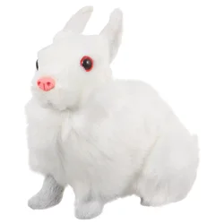 Statue de lapin en peluche, modèle de lapin simulé, spécimen en forme de lapin vif pour l'école 