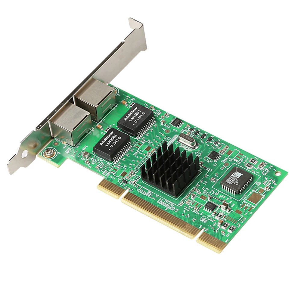 DIEWU PCI Gigabit сервер NIC адаптер для Intel82546 двойной RJ45 порт сети