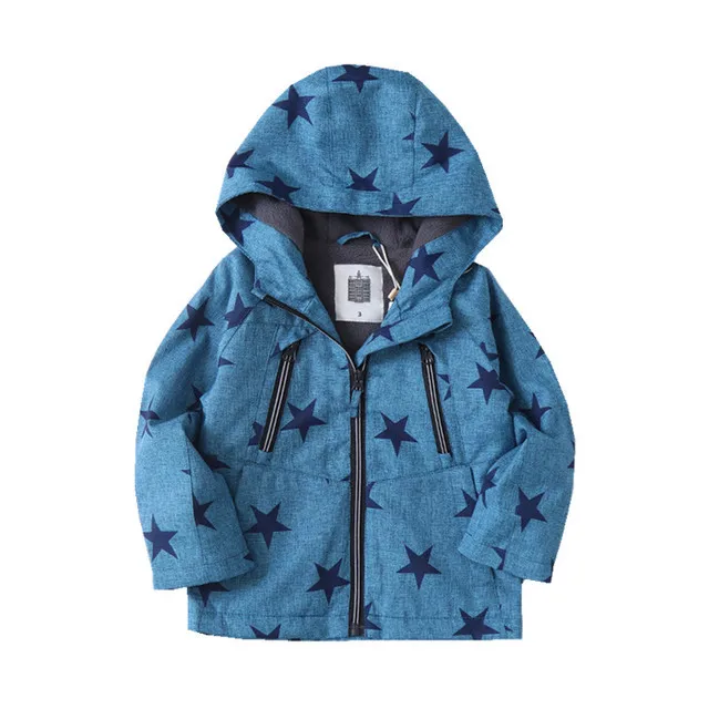 Осеннее Новое Модное детское пальто с капюшоном Feece куртки с принтом пентаграммы для маленьких мальчиков детская верхняя одежда для детей ростом 90-140 см