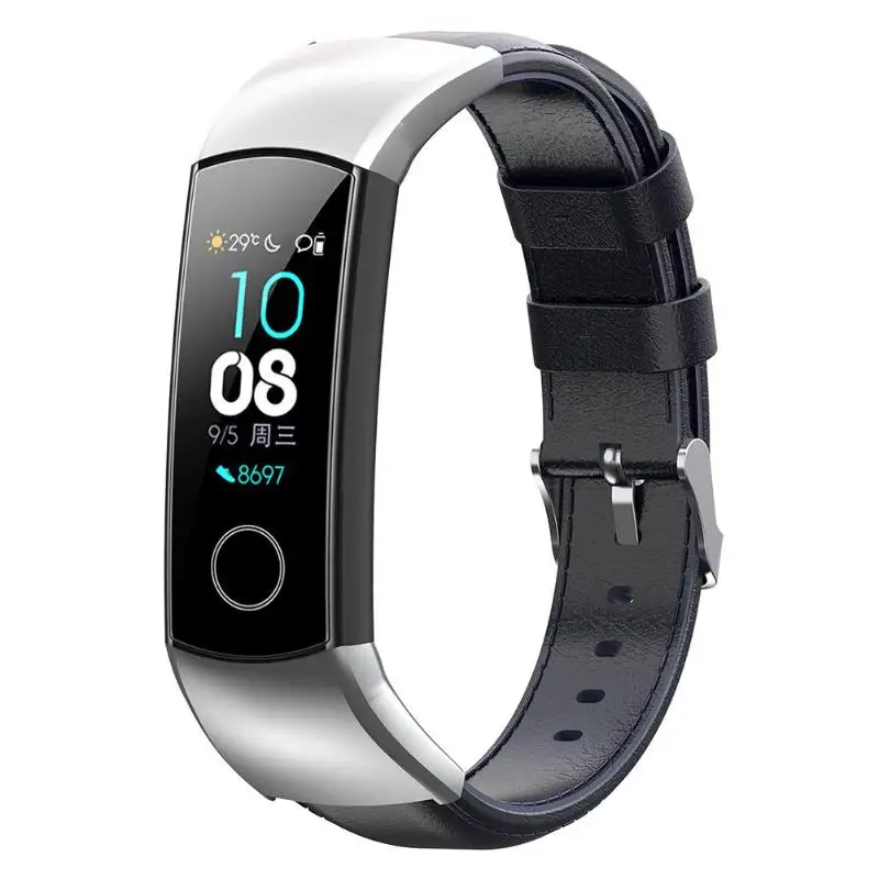Кожаный сменный Ремешок Браслет для HUAWEI Honor Band 5 CRS-B19S 4 стандартные CRS-B19 аксессуары