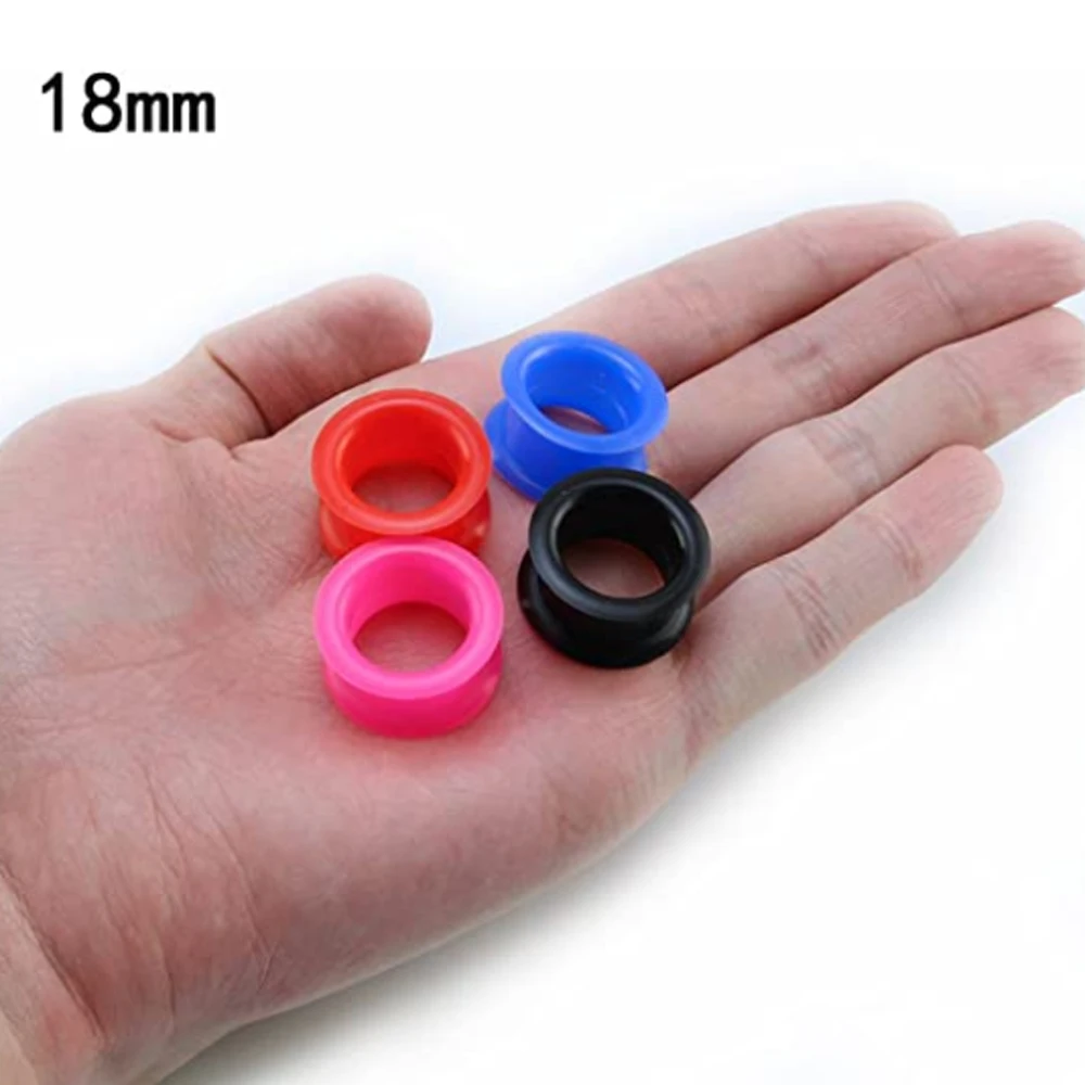 Pair Flexible Silicone Ear Tunnels Plugs Ear Hollow Flesh Gauges Piercing Expander Earring Body Jewelry Earlets piercing jewelry body piercing earrings ear piercing jewelry body piercing jewelry body jewelry