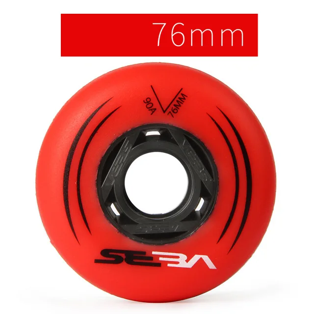 Оригинальные роликовые коньки SEBA 85A для Slalom и 90A для раздвижных роликовые коньки 72 76 80 мм Patines Tire LZ5 - Цвет: Red 76mm 90A