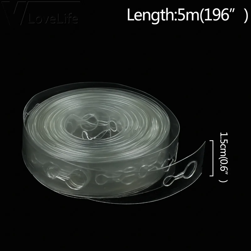 5m Balloon Chain Tape Arch Connect Strip Balloon Link for Wedding Birthday Party Decor Clip & Glue Point