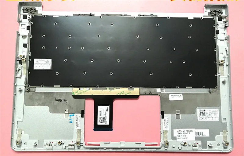 Чехол для ноутбука lenovo 710S-13 ideapadb, серебристый корпус C клавиатурой, английская маленькая каретка, США 5CB0L47188, сенсорная панель