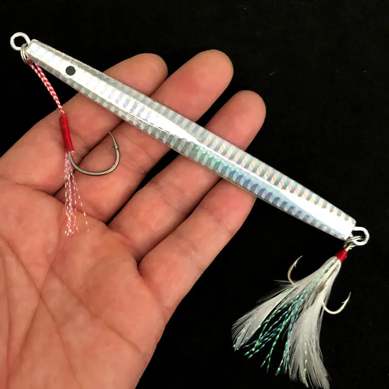 Silver Hook Jigbait приманка морской Троллинг металлический, для рыболовства Джиги быстрая раковина 40 г/12 см 60 г/13 см искусственная жесткая приманка партия 6 штук - Цвет: Silver Hook